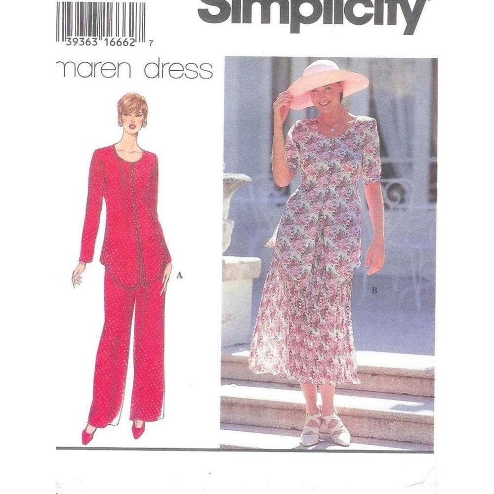 Simplicity Sewing Pattern 9439 Wide Leg Pants Tunic Top Skirt Misses Size 12-16